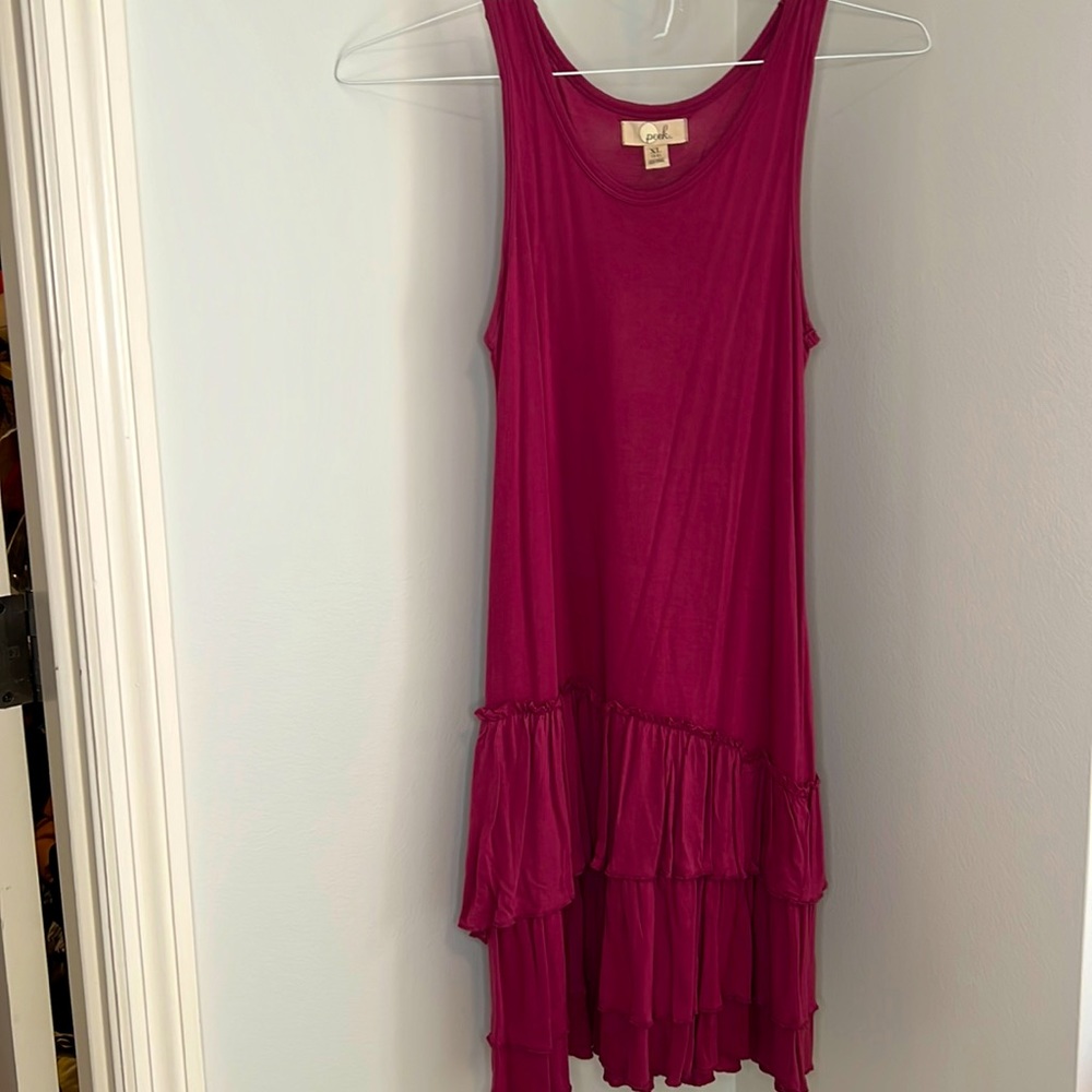 Kids XL purple, ruffled, dress